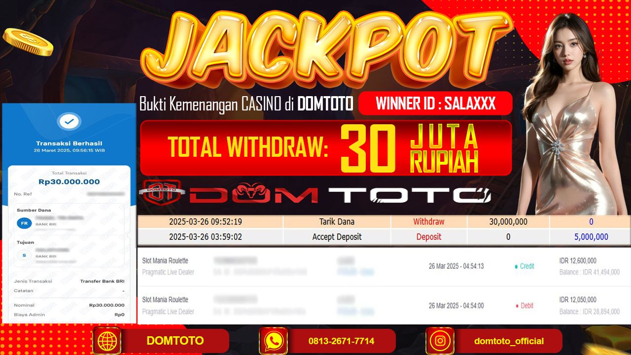 JACKPOT CASINO MANIA ROULETTE 26 MARET 2025